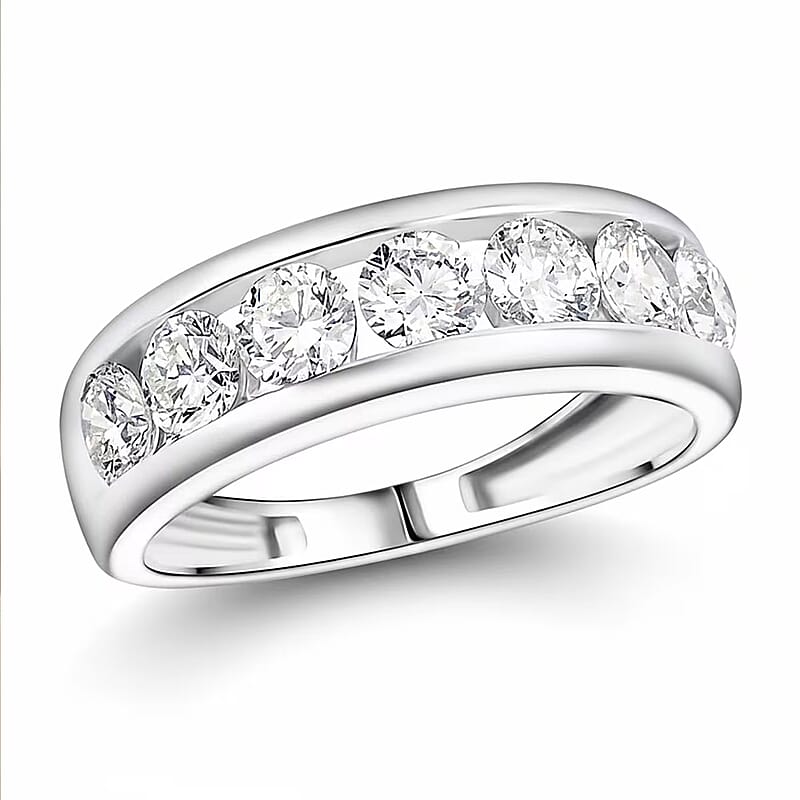 Luxuriant Lab Grown Diamond Men's Ring in Sterling Silver 2.00 ctw (Size 10.0)