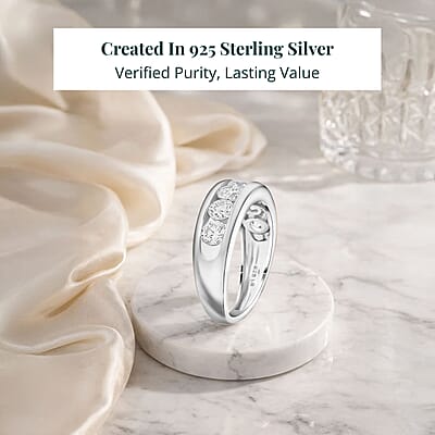 Luxuriant Lab Grown Diamond Men's Ring in Sterling Silver 2.00 ctw (Size 10.0)
