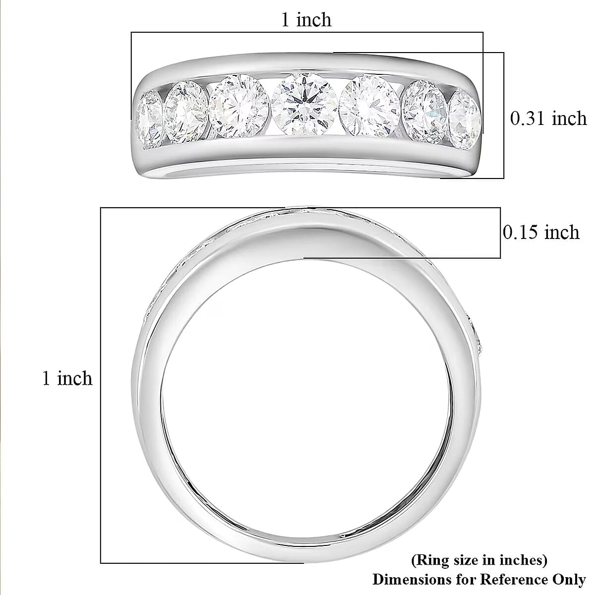 Luxuriant Lab Grown Diamond Men's Ring in Sterling Silver 2.00 ctw (Size 10.0) image number 6