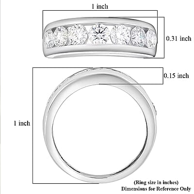 Luxuriant Lab Grown Diamond Men's Ring in Sterling Silver 2.00 ctw (Size 10.0)