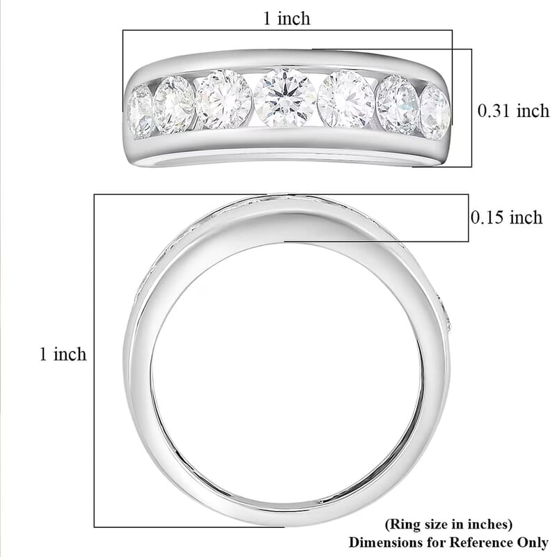 Luxuriant Lab Grown Diamond Men's Ring in Sterling Silver 2.00 ctw (Size 10.0)
