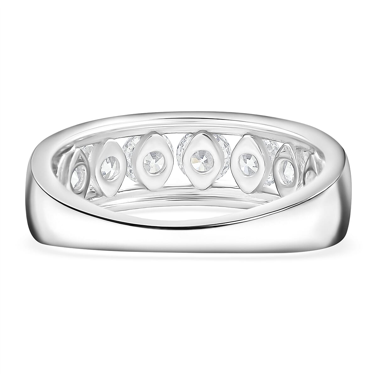 Luxuriant Lab Grown Diamond 2.00 ctw Ring in Sterling Silver (Size 12.0)  image number 4