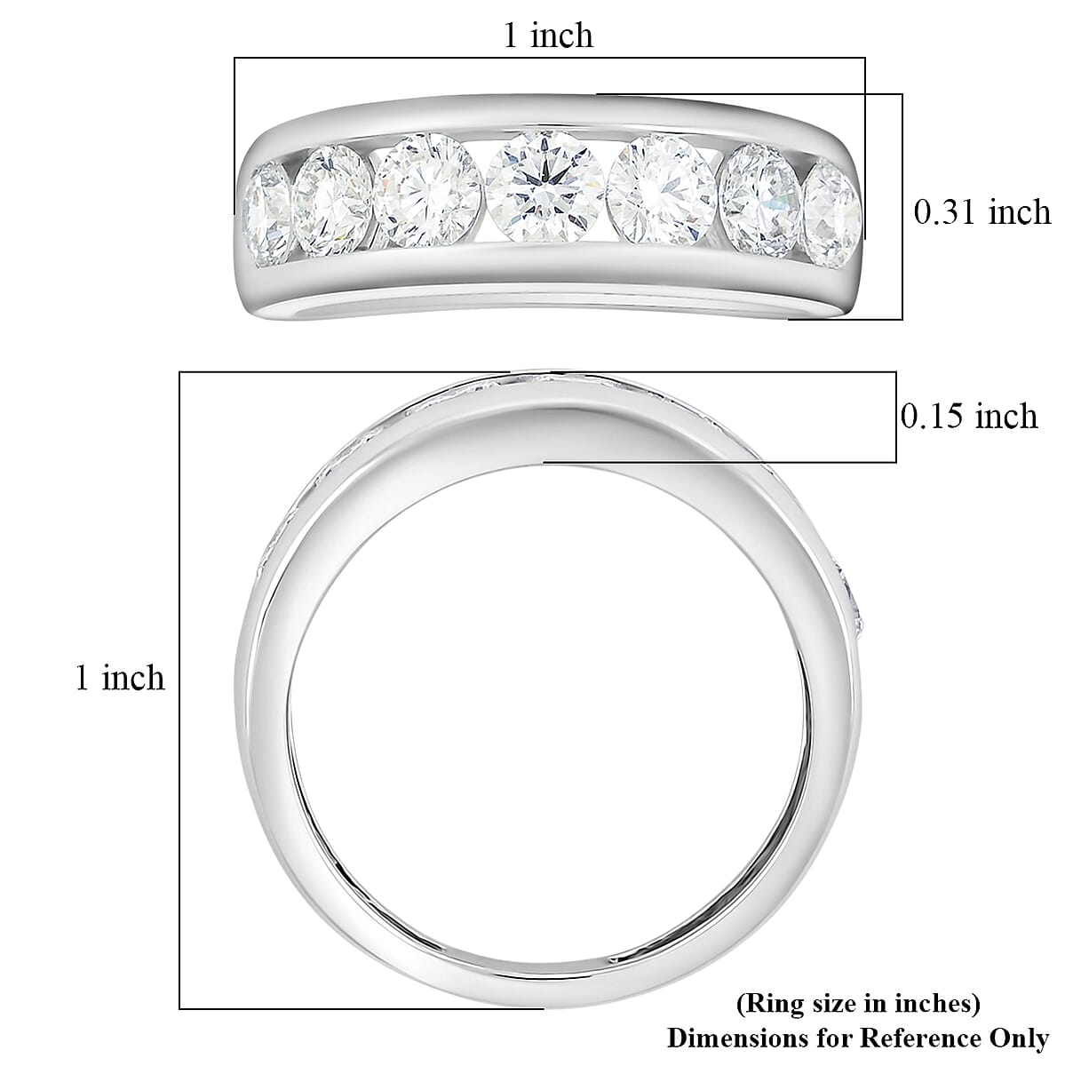 Luxuriant Lab Grown Diamond 2.00 ctw Ring in Sterling Silver (Size 12.0)  image number 5