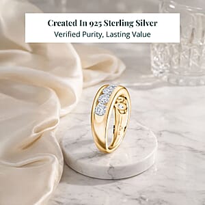 Luxuriant Lab Grown Diamond Men's Ring in 14K YG Over Sterling Silver 2.00 ctw (Size 12.0)