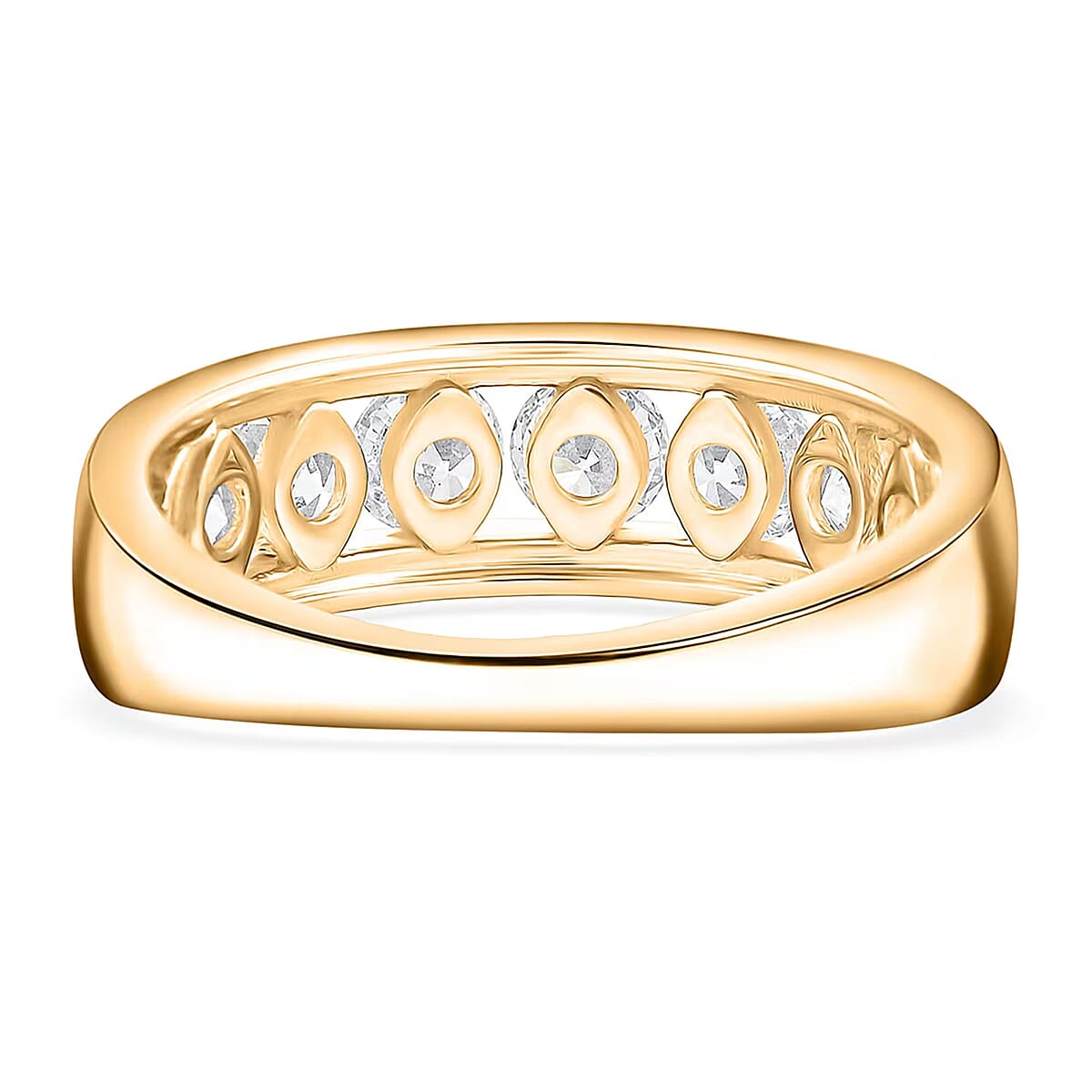 Luxuriant Lab Grown Diamond Men's Ring in 14K YG Over Sterling Silver 2.00 ctw (Size 12.0) image number 7