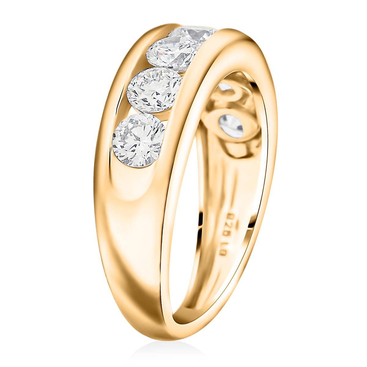 Luxuriant Lab Grown Diamond 2.00 ctw Ring in 14K YG Over Sterling Silver (Size 9.0)  image number 3