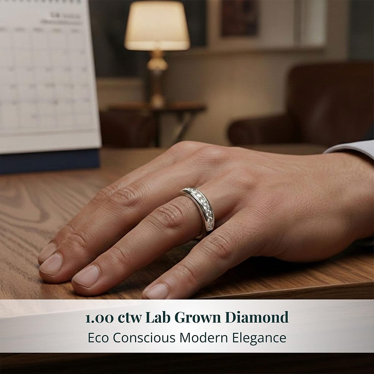 Luxuriant Lab Grown Diamond Men's Ring in Sterling Silver 1.00 ctw (Size 11.0) image number 1