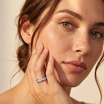 Luxuriant Lab Grown Diamond Men's Ring in Sterling Silver 1.00 ctw (Size 13.0)