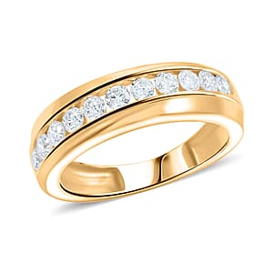 Luxuriant Lab Grown Diamond Men's Ring in 14K YG Over Sterling Silver 1.00 ctw (Size 13.0)