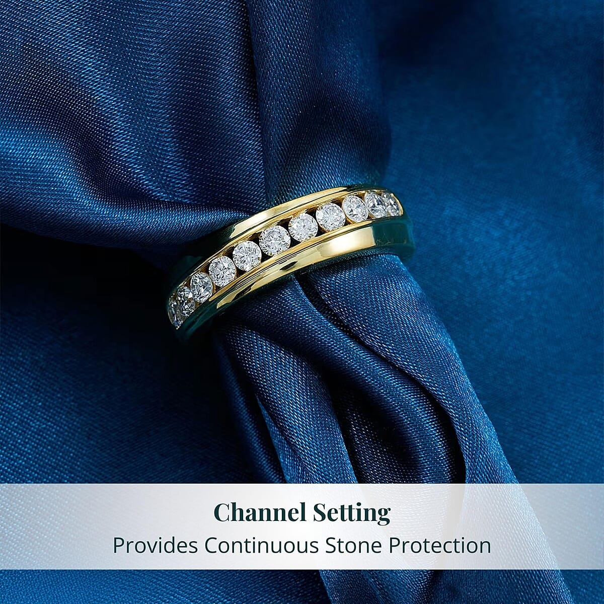 Luxuriant Lab Grown Diamond Men's Ring in 14K YG Over Sterling Silver 1.00 ctw (Size 13.0) image number 4