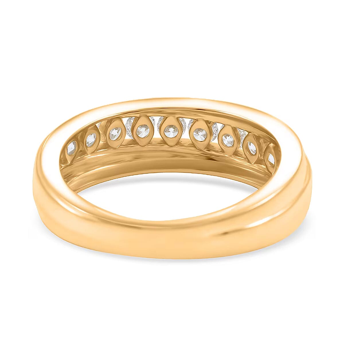 Luxuriant Lab Grown Diamond Men's Ring in 14K YG Over Sterling Silver 1.00 ctw (Size 13.0) image number 7