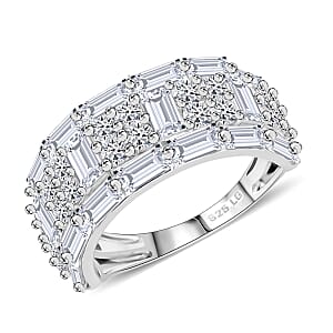 Luxuriant Lab Grown Diamond 3.65 ctw Ring in Sterling Silver (Size 10.0) 