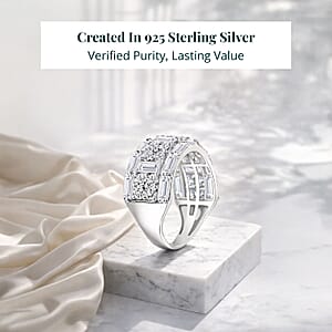 Luxuriant Lab Grown Diamond Ring in Sterling Silver 3.65 ctw (Size 10.0)