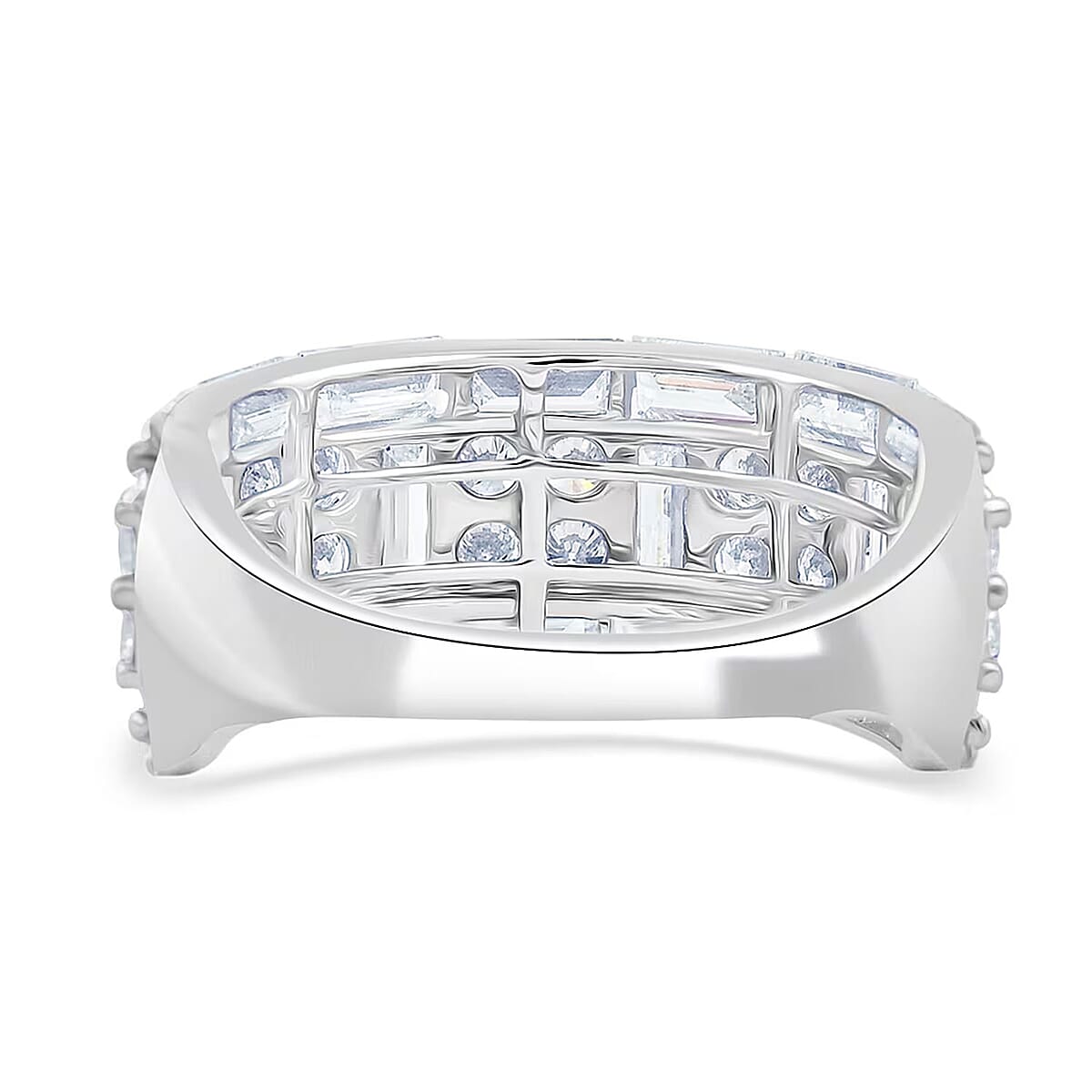 Luxuriant Lab Grown Diamond Ring in Sterling Silver 3.65 ctw (Size 10.0) image number 7