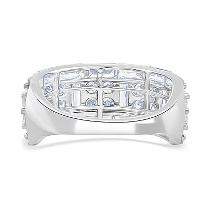 Luxuriant Lab Grown Diamond Ring in Sterling Silver 3.65 ctw (Size 11.0)