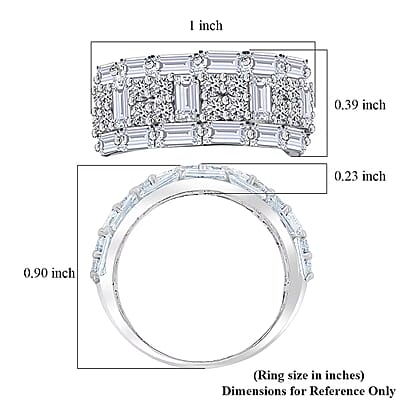 Luxuriant Lab Grown Diamond Ring in Sterling Silver (Size 10.0) 3.65 ctw