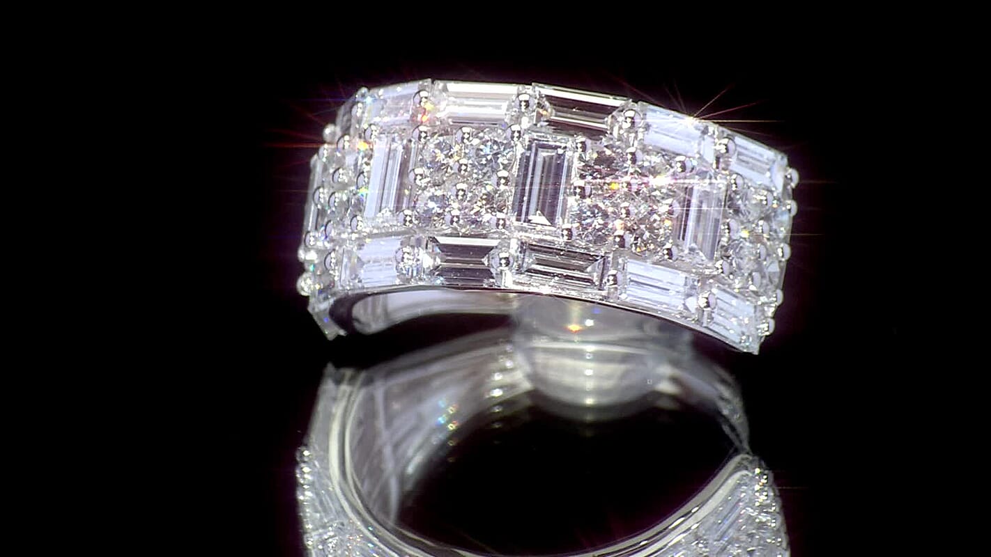 Luxuriant Lab Grown Diamond Ring in Sterling Silver (Size 10.0) 3.65 ctw