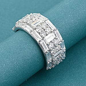 Luxuriant Lab Grown Diamond Ring in Sterling Silver 3.65 ctw (Size 9.0)