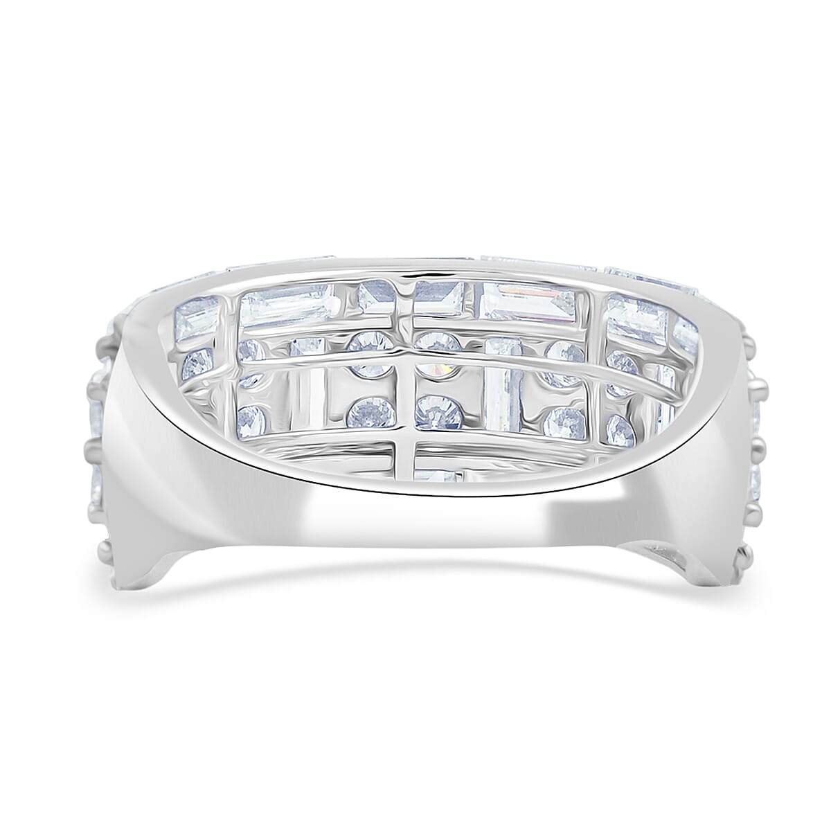 Luxuriant Lab Grown Diamond 3.65 ctw Ring in Sterling Silver (Size 9.0)  image number 4