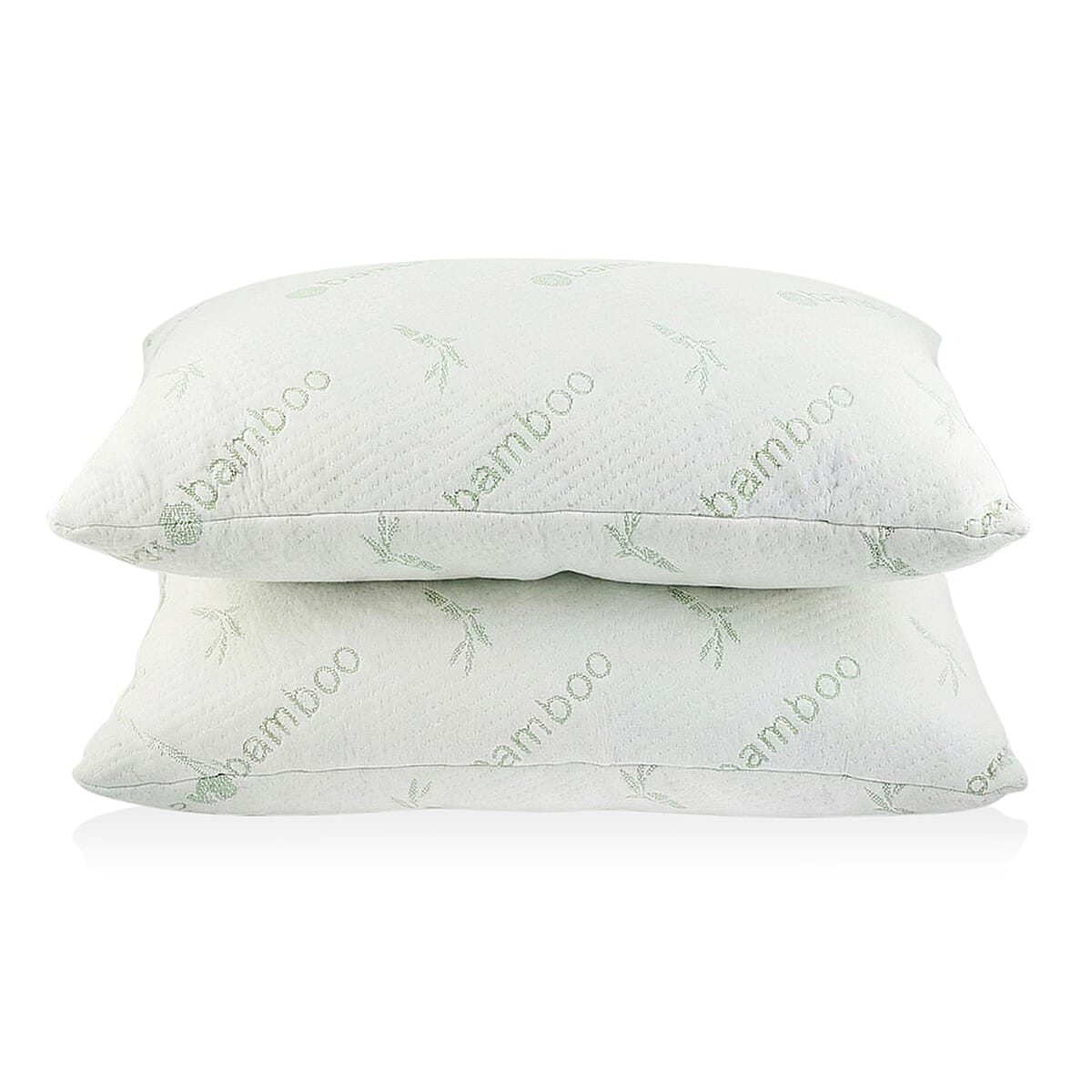 American Thread Collection Set of 2 Microfiber Bamboo Pillows image number 1