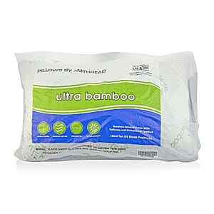 American Thread Collection Set of 2 Microfiber Bamboo Pillows