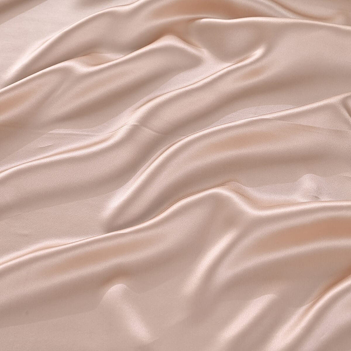 La Marey Signature Print Beige 100% Mulberry Silk 4pcs Sheet Set - King image number 4