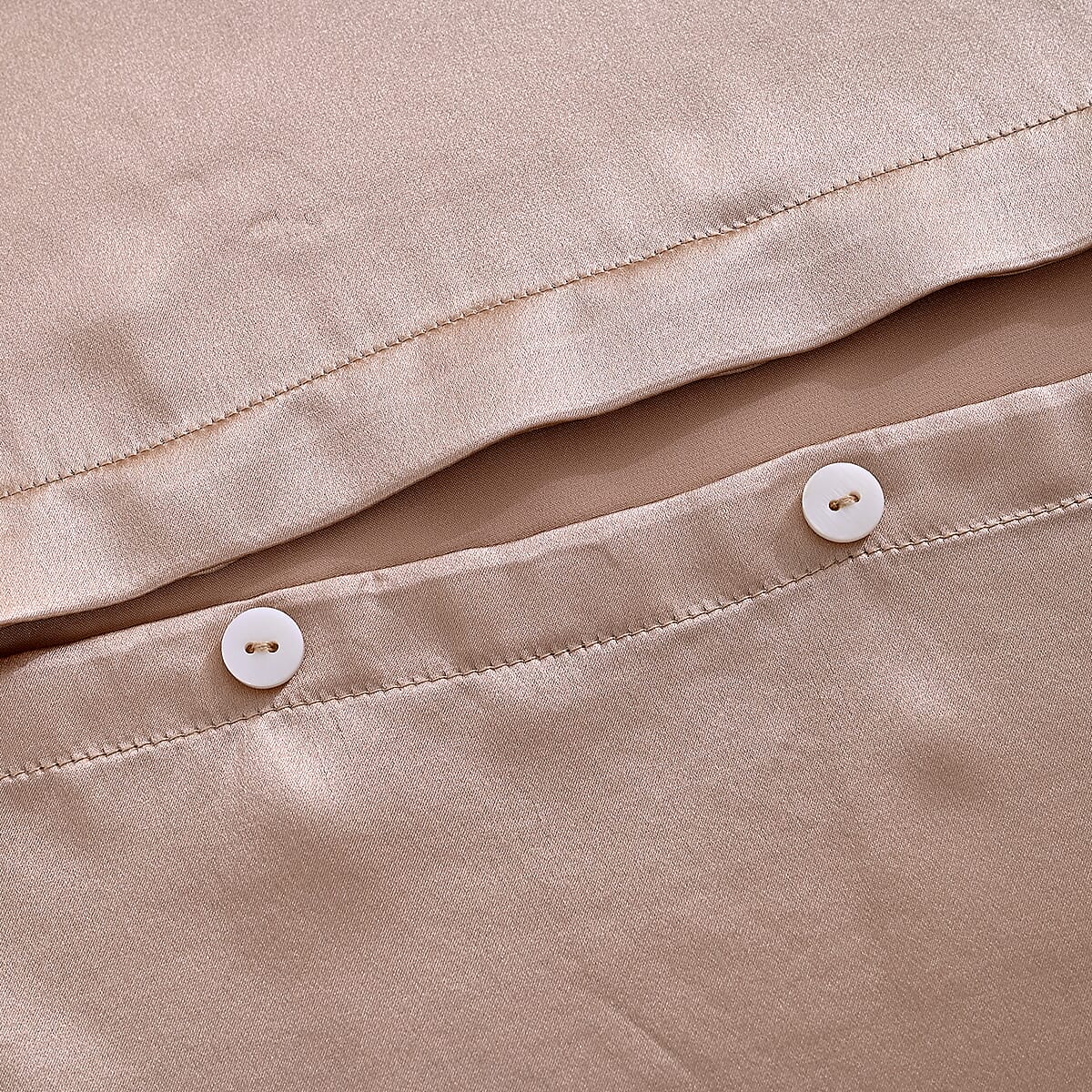 La Marey Signature Print Beige 2pcs Pillowcase with Mop Button Packing - Queen image number 4