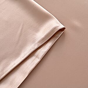 La Marey Signature Print Beige 100% Mulberry Silk Duvet Cover with Mop Button Packing - King