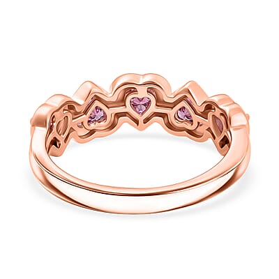 D'Joy Premium Malawi Magenta Garnet 0.85 ctw Midnight Romance Ring in 18K Vermeil Rose Gold Over Sterling Silver (Size 7.0)