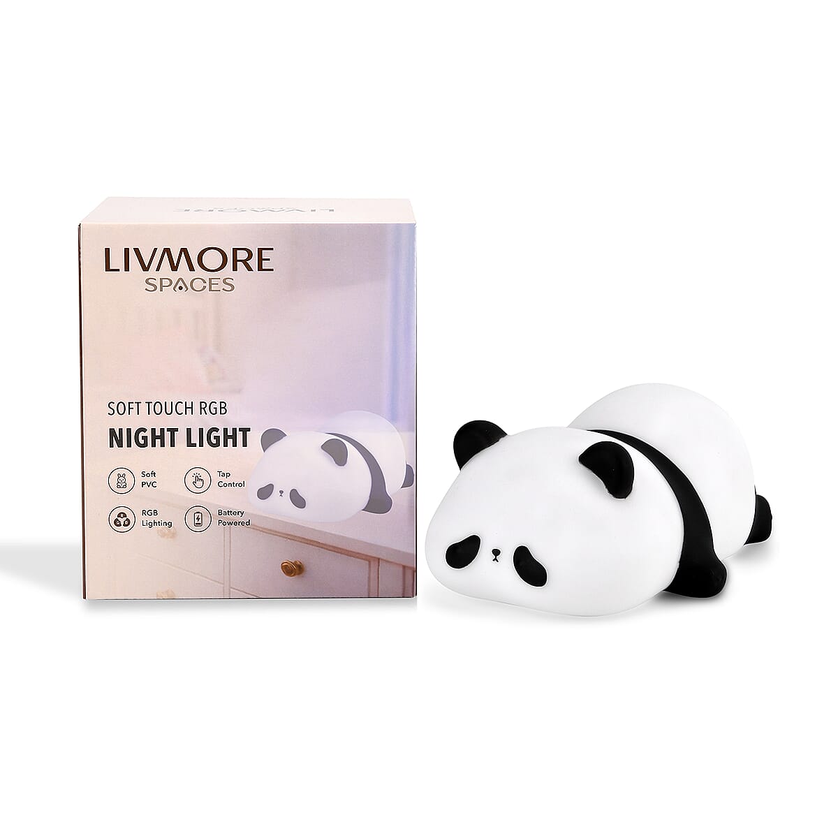 Livmore Sleepy Panda RGB LED Light (3xAAA Not Included) image number 7