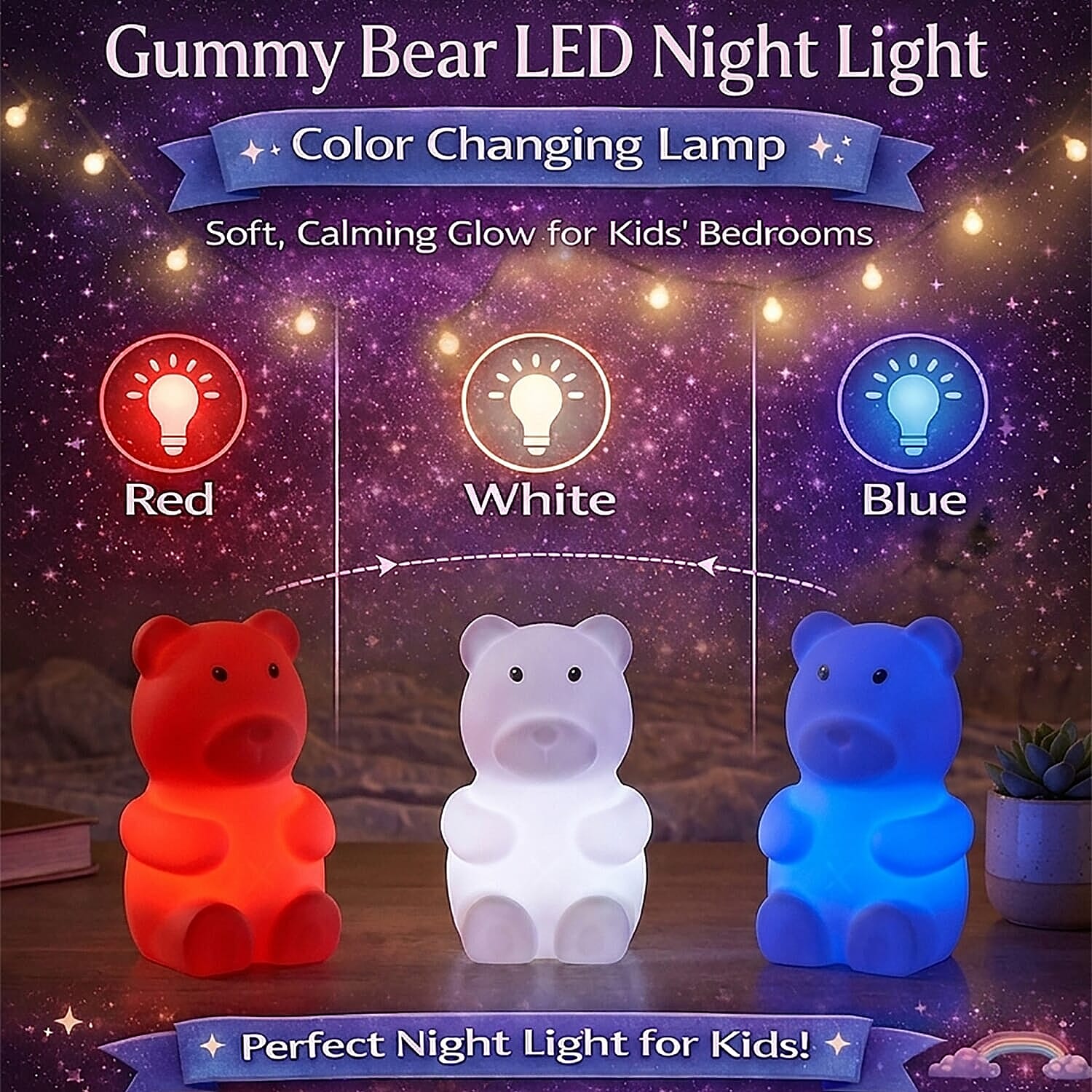 Livmore Little Bear RGB LED Light (3xAAA Not Included)