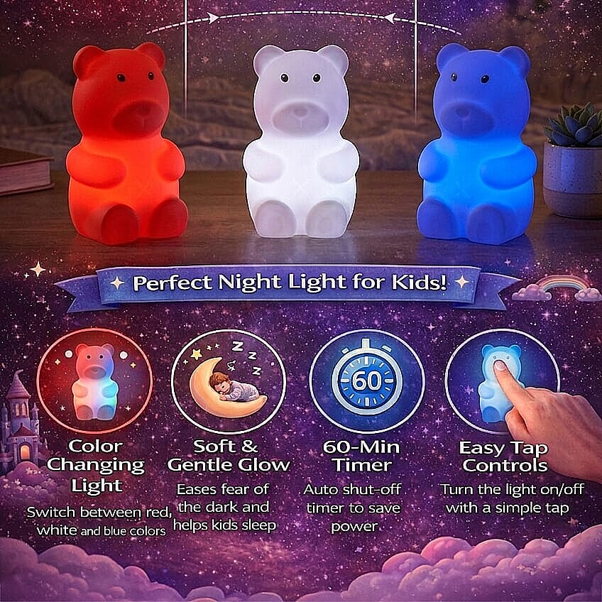 Livmore Little Bear RGB LED Light (3xAAA Not Included)