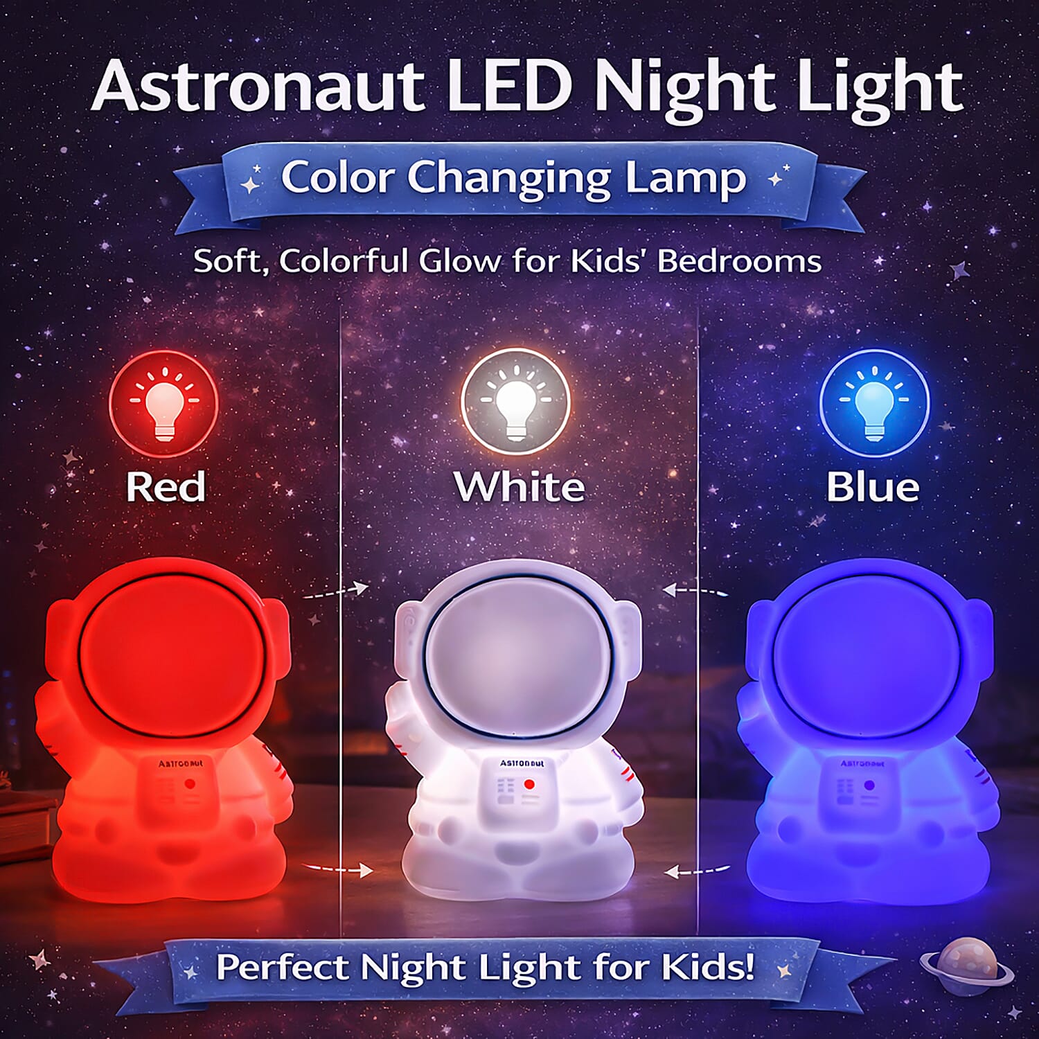 Livmore Astronaut RGB LED Light (3xAAA Not Included)