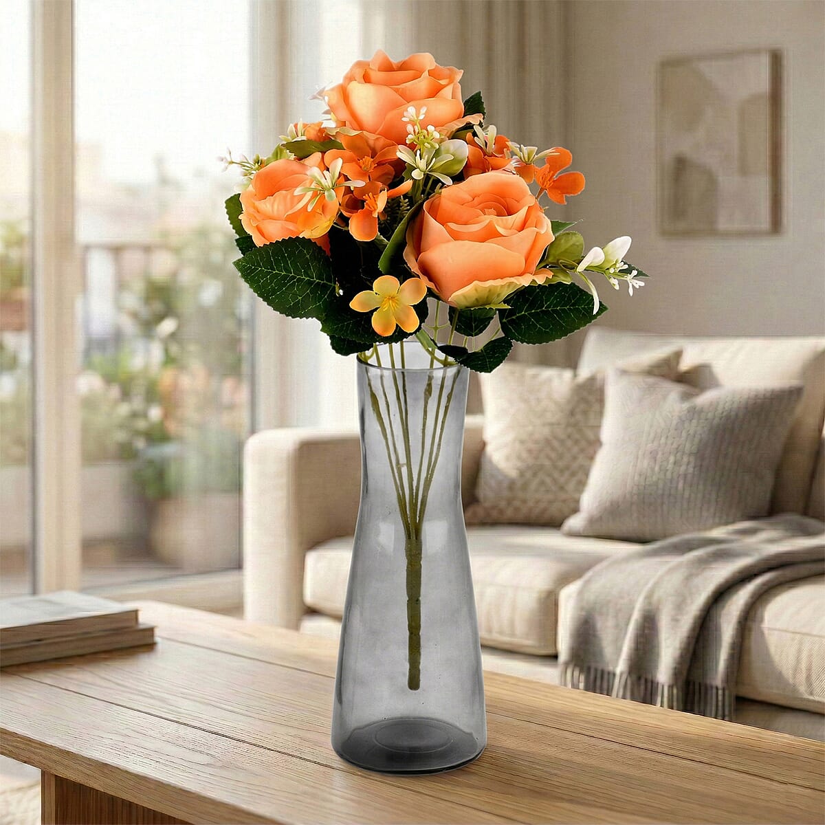 Livmore Orange Botanical Stem Decor Piece Artificial Flower image number 1