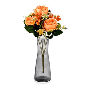 Livmore Orange Botanical Stem Decor Piece Artificial Flower