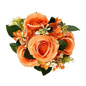 Livmore Orange Botanical Stem Decor Piece Artificial Flower