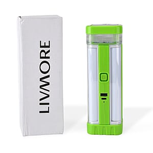 Livmore Green LED Solar and USB Rechargeable Torch