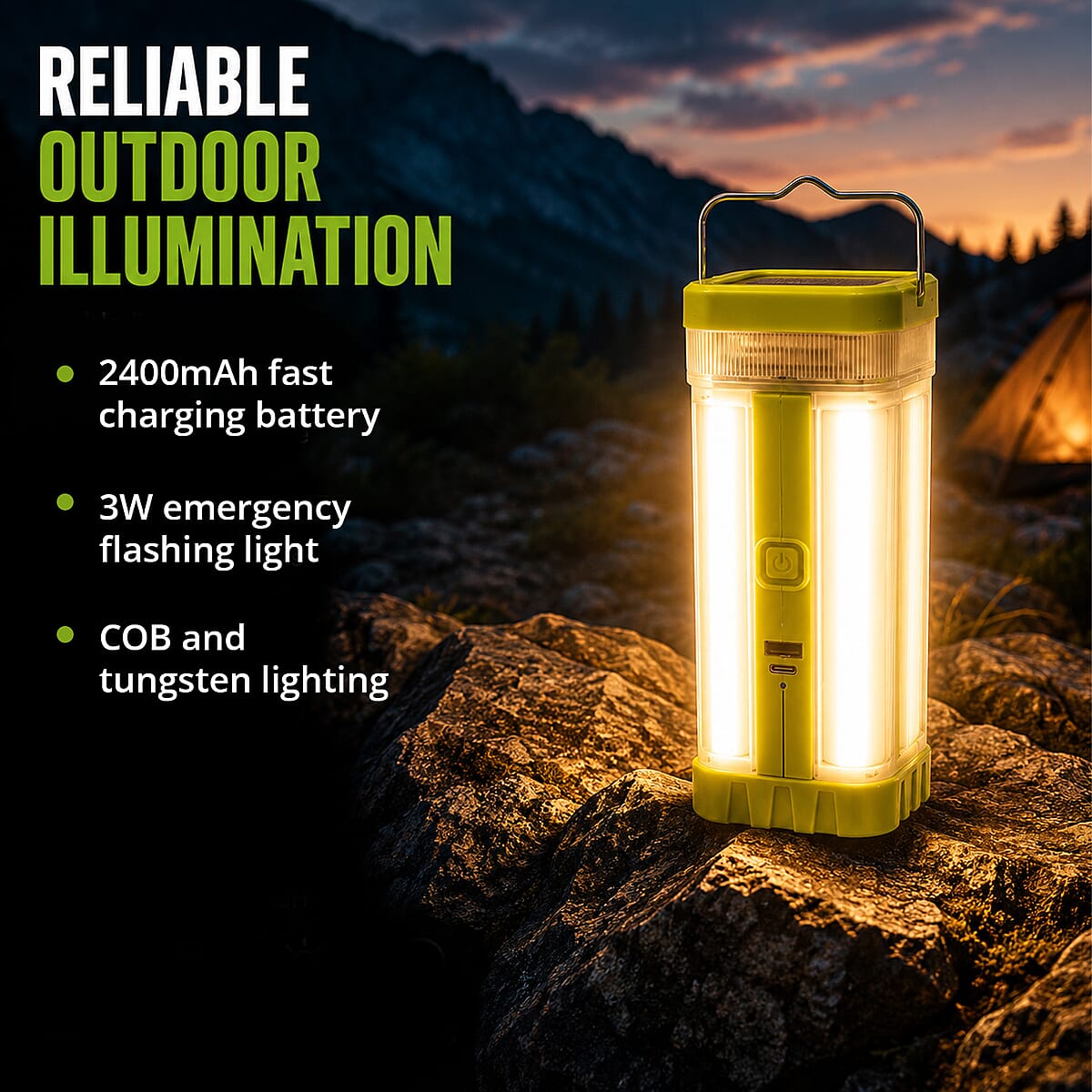 Livmore Blue LED Solar and USB Rechargeable Torch image number 2