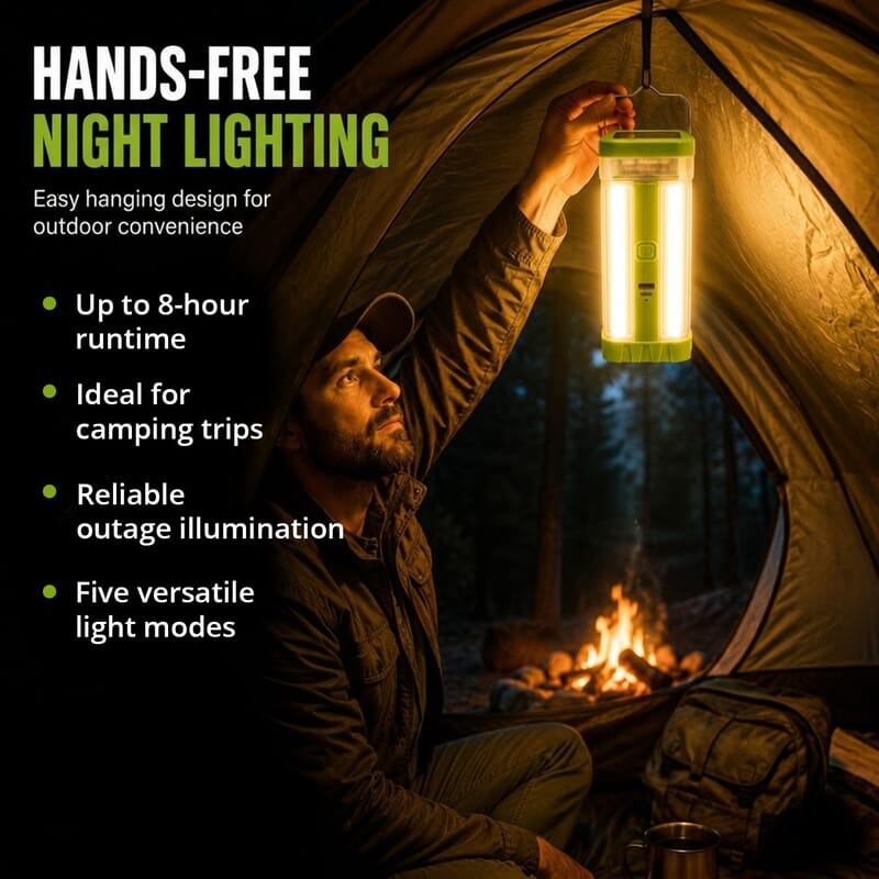 Livmore Green LED Solar and USB Rechargeable Torch