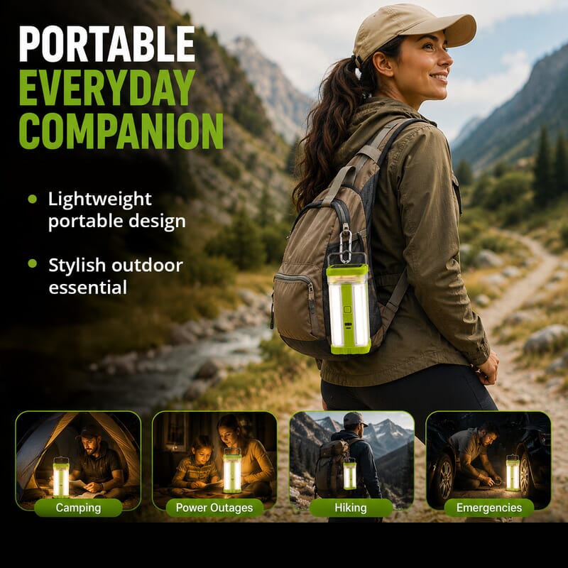 Livmore Green LED Solar and USB Rechargeable Torch