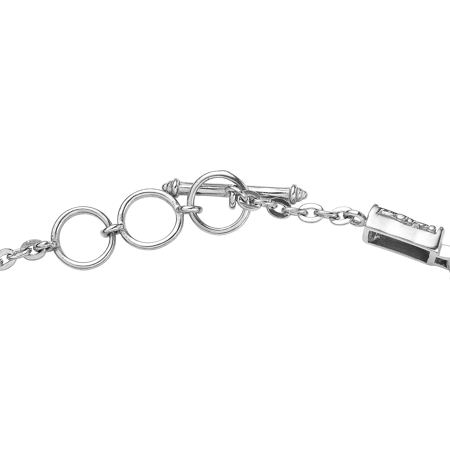 EverTrue Africnan Malachite 15.75 ctw Bracelet in Stainless Steel (7.00 In)