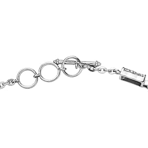 EverTrue Africnan Malachite 15.75 ctw Bracelet in Stainless Steel (7.00 In)