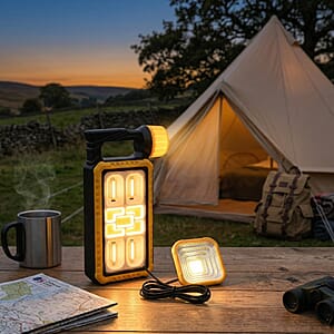 Livmore Yellow LED Solar and USB Rechargeable Torch