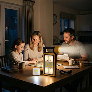 Livmore Yellow LED Solar and USB Rechargeable Torch