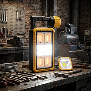 Livmore Yellow LED Solar and USB Rechargeable Torch