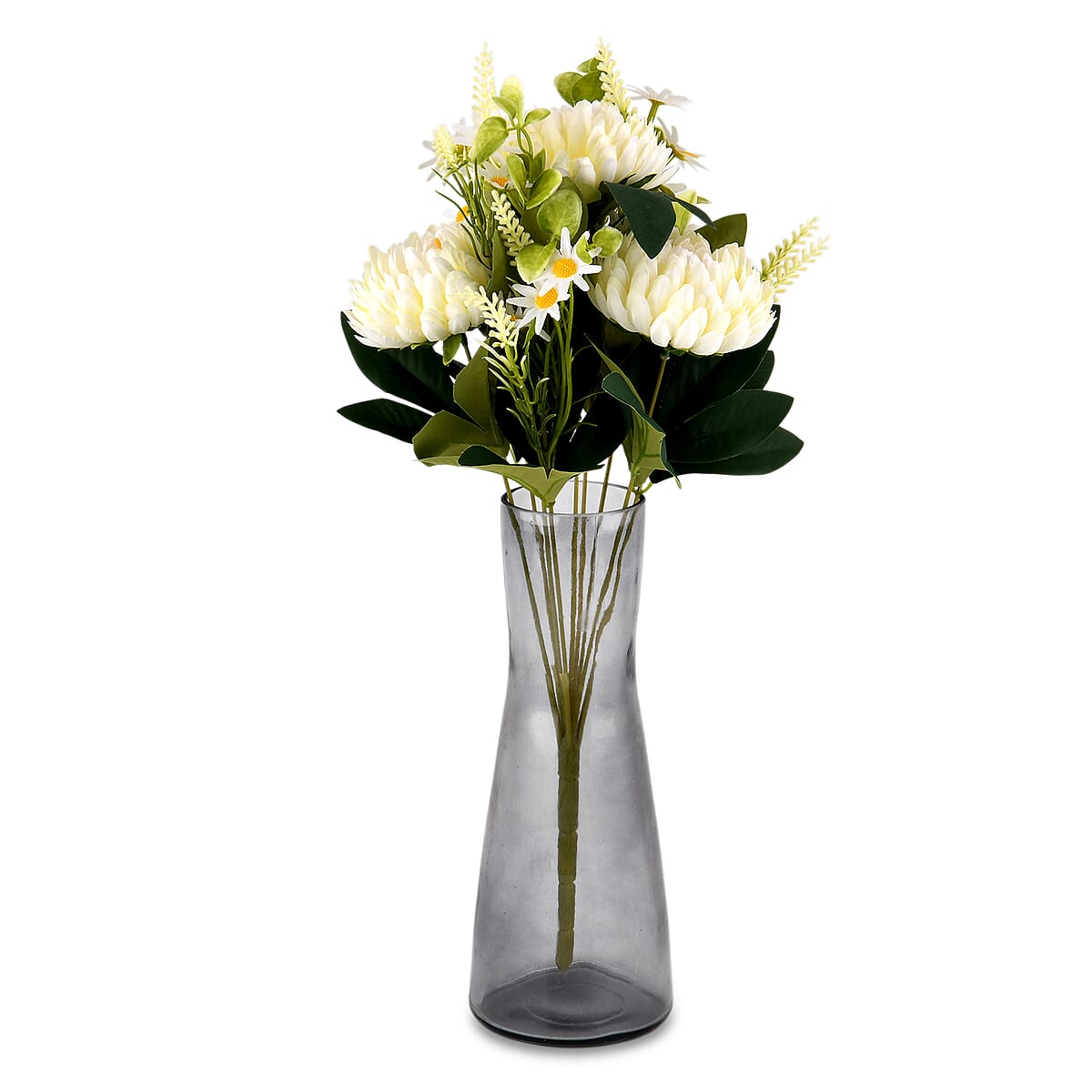 Livmore White Four Head Floral Stem Artificial Flower image number 2