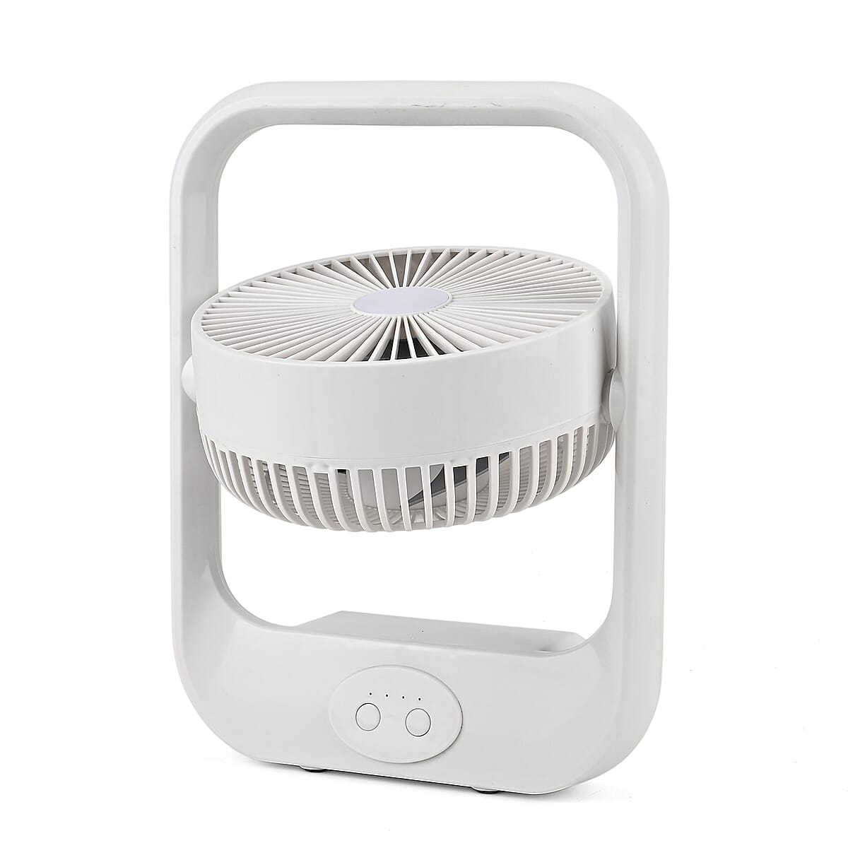 Livmore White USB Rechargeable Fan with 6V4W Solar Panel image number 7
