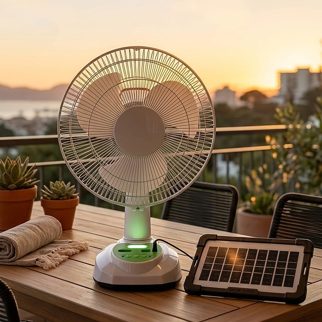 Desktop Fan Speed Adjustment with 2 LED Bulb