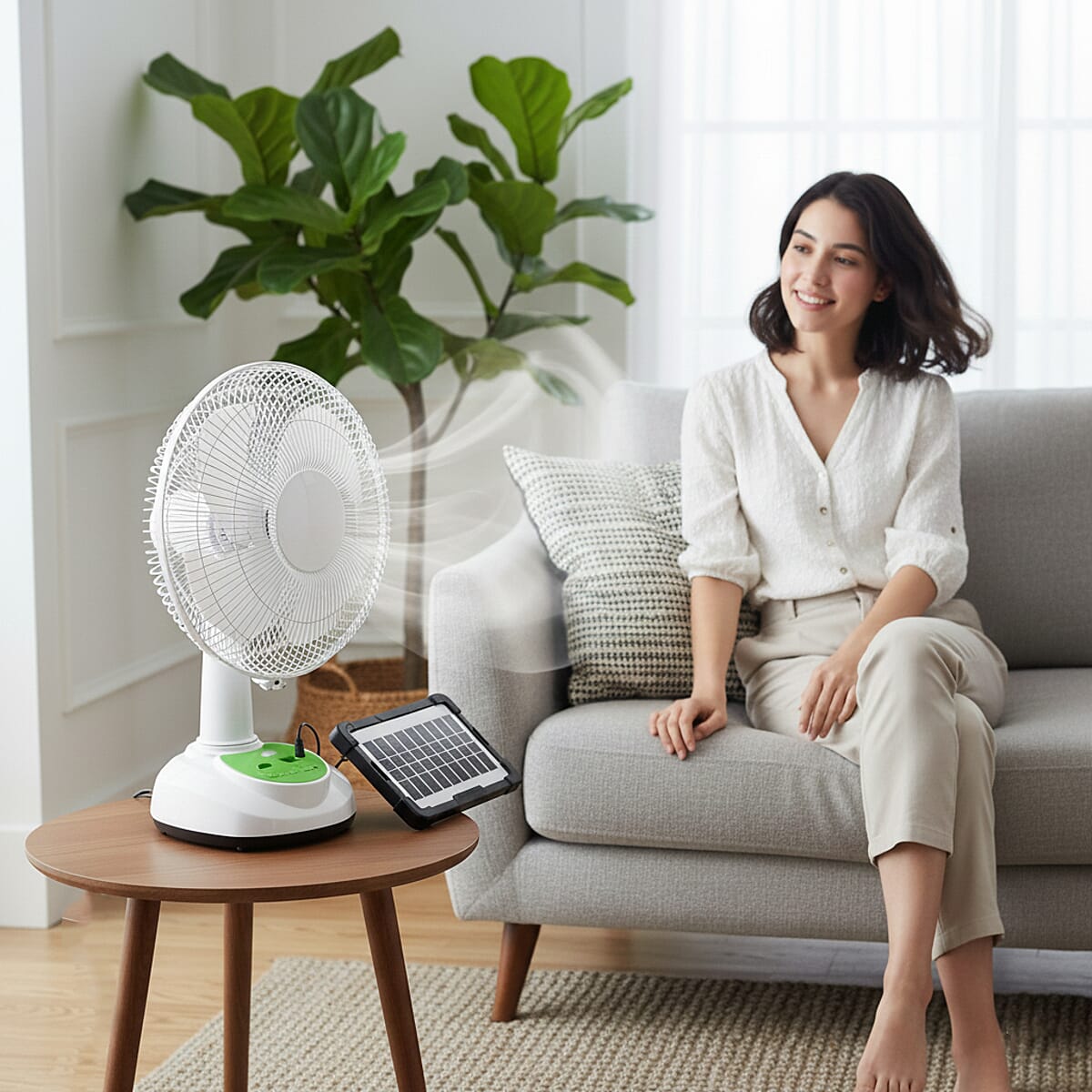 Desktop Fan Speed Adjustment with 2 LED Bulb image number 3