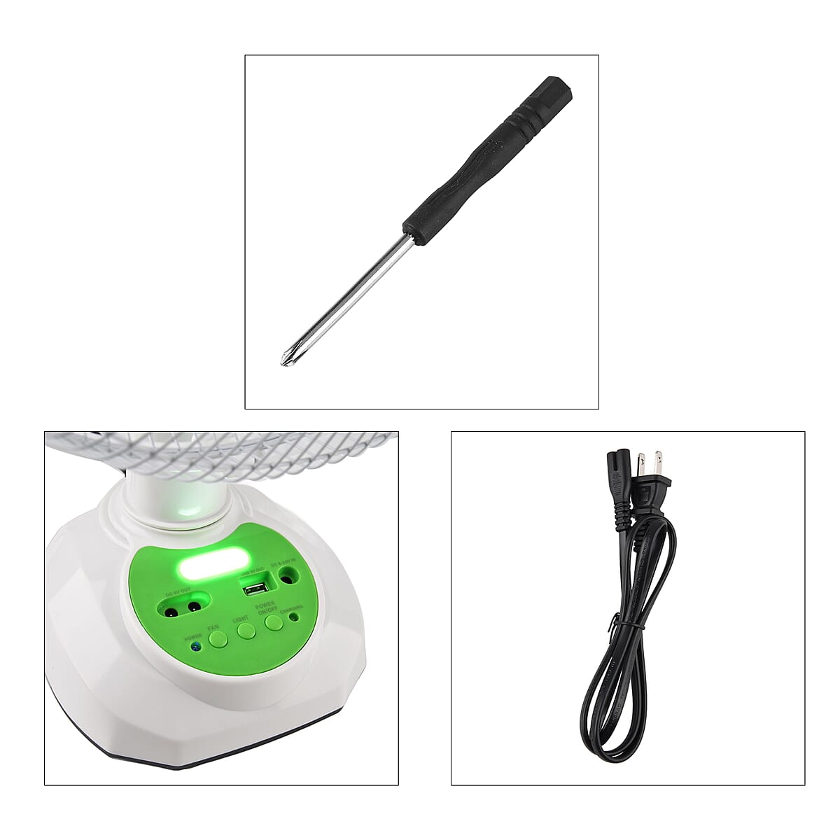 Desktop Fan Speed Adjustment with 2 LED Bulb image number 6